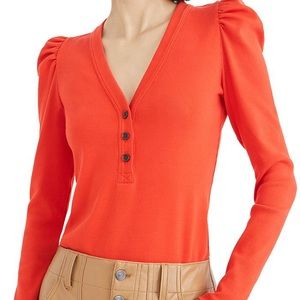 NEW Veronica Beard Dekalb Top Red Large